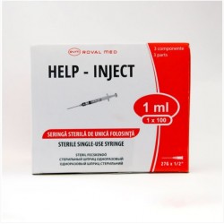 Seringa insulina de 1ml cu ac detasabil HELP INJECT