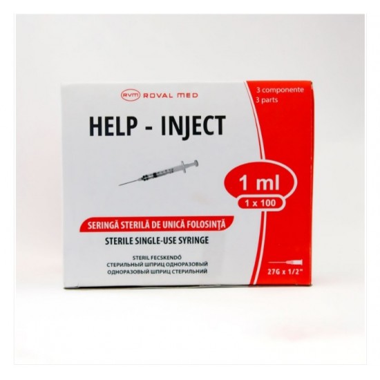 Seringa insulina de 1ml cu ac detasabil HELP INJECT